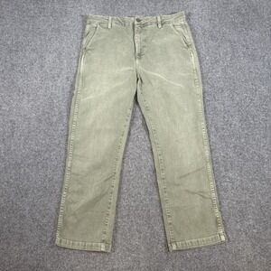 AMO Pants Womens‎ 28 (Fits 30x25) Green Easy Trouser Surplus USA Made Stretch